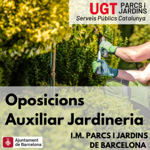 Oposicions Auxiliar Jardineria I.M. Parcs i Jardins de Barcelona (Abril 2024)