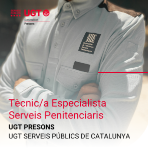 Concurs oposició: Tècnic/a Especialista Serveis Penitenciaris (12a Edició)